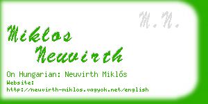 miklos neuvirth business card