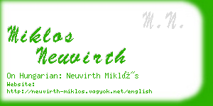 miklos neuvirth business card